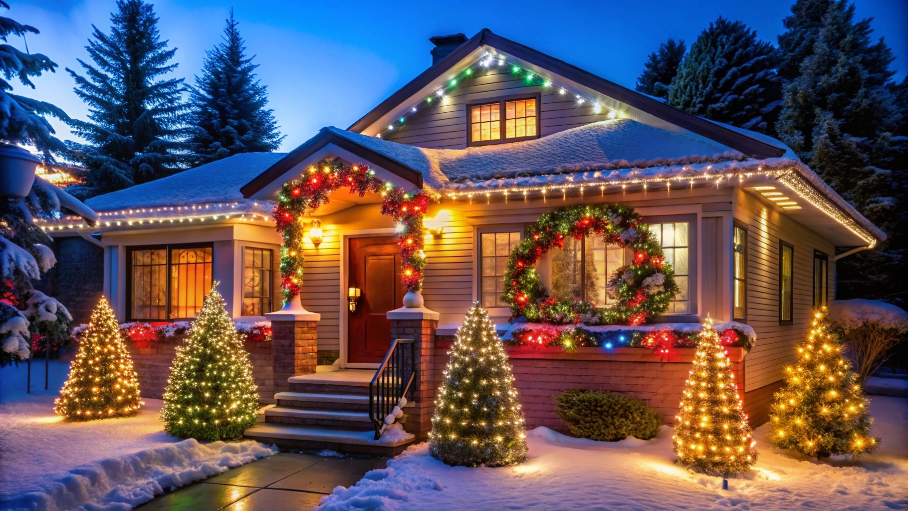House with lights