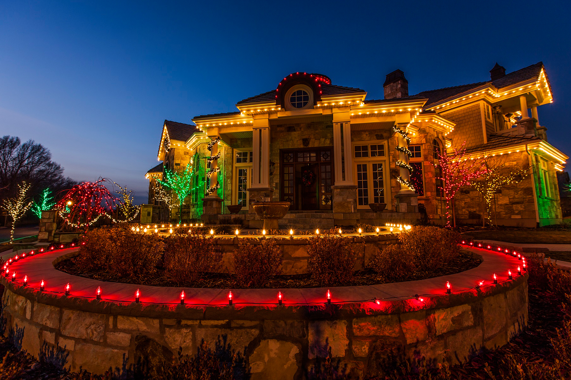 House with lights